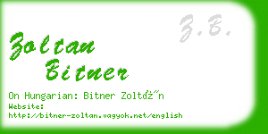 zoltan bitner business card